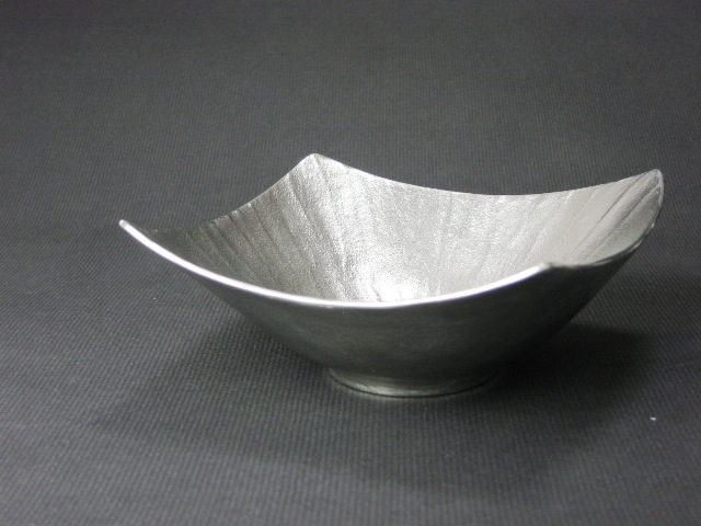 錫製和食器【高台付角深鉢】