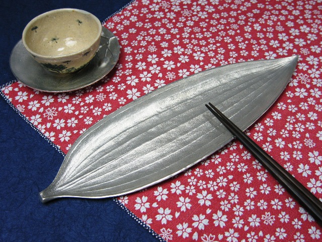 錫製和食器【笹長皿】作家「小泉均」